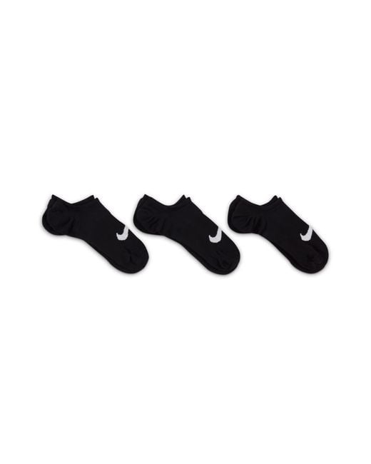 Nike Sx5277-011 Everyday Plus Lichtgewicht Sokken Zwart/wit Maat Xl in het Black