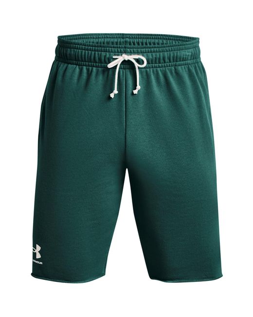 Under Armour Green S Rival Terry Shorts, for men