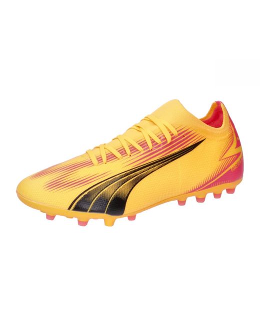 PUMA Yellow Ultra Match Mg Soccer Shoes for men