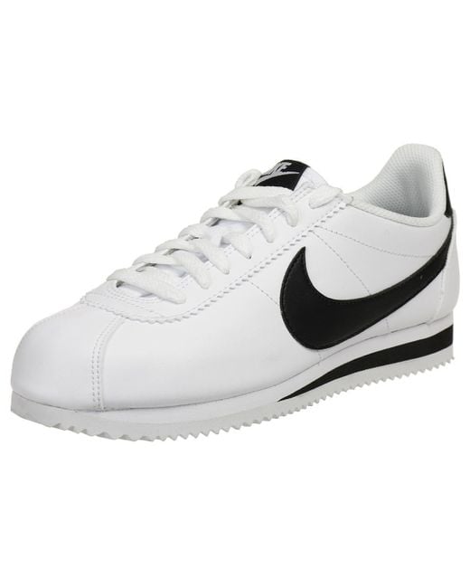 cortez basic leather black white