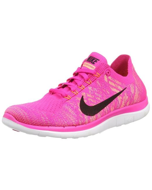 Nike Free 4.0 Flyknit in Pink | Lyst DE