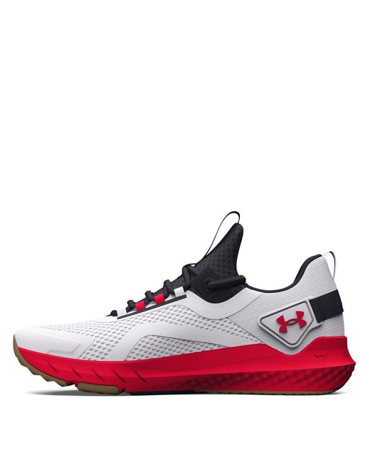 Under Armour Red S Project Rock Runners White 8 for men