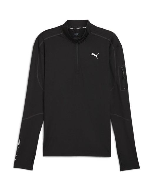 PUMA S Quarter Zip Performance Tracksuit Top Black Xl for men