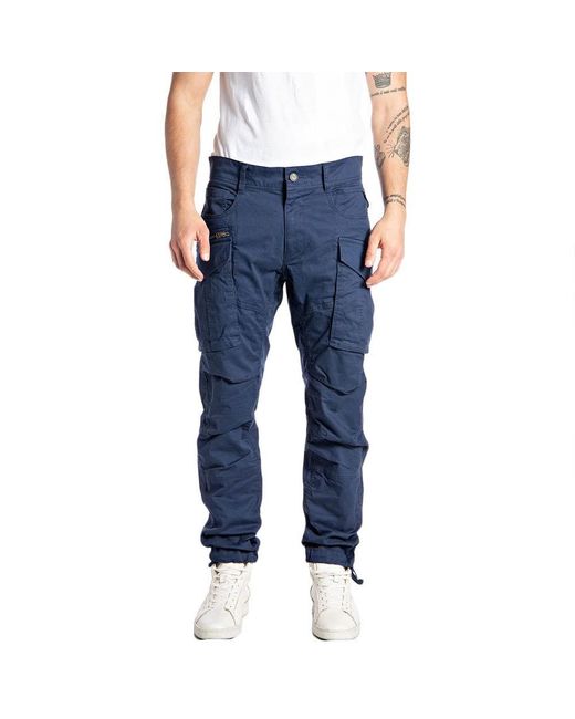 Replay Blue Men's Cargo Trousers Made Of Comfort Cotton for men