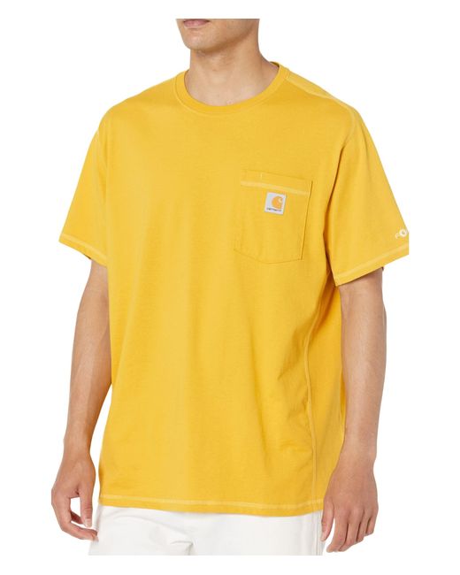 Carhartt Yellow Force Relaxed Fit Midweight Short Sleeve Pocket Tee for men
