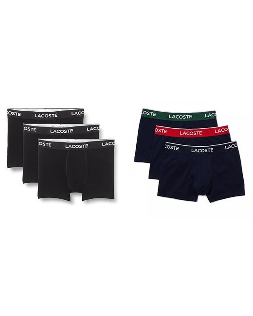 Boxer Shorts Noir S Boxer Shorts Marine/Vert-Rouge-Marine S di Lacoste in Black da Uomo