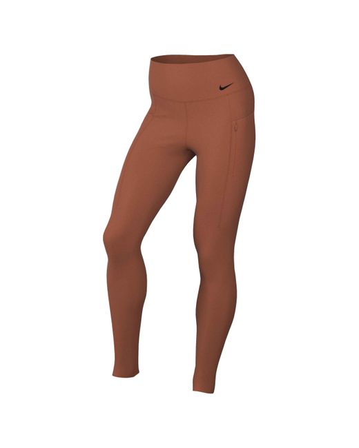 Damen Dri-fit Go Mr Tght Pantalón Nike de color Brown