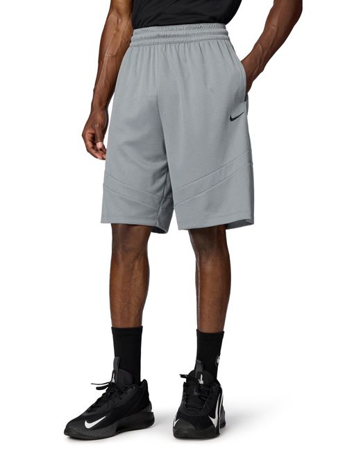 Nike Gray Inseam Icon Dri-fit 11" Basketball Shorts for men