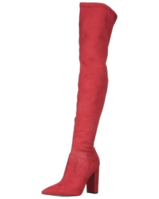 Guess Red Abetter Overknee-Stiefel