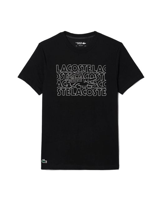 S TEE-SHIRT-TH7505-00 di Lacoste in Black da Uomo