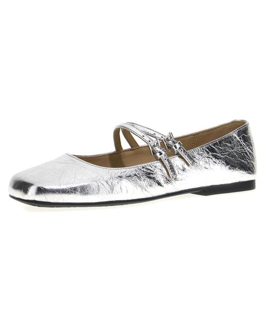 Matilda Flex Ballet Ballerina Silver EU 39 di Michael Kors in White