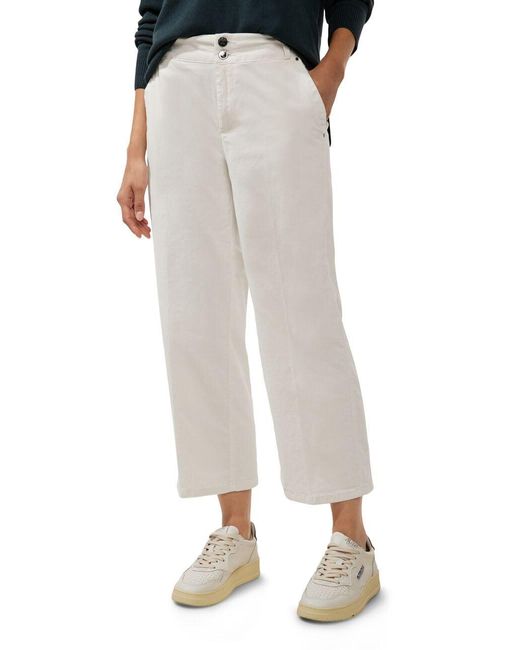 Street One White Casual Fit Babycord Hose