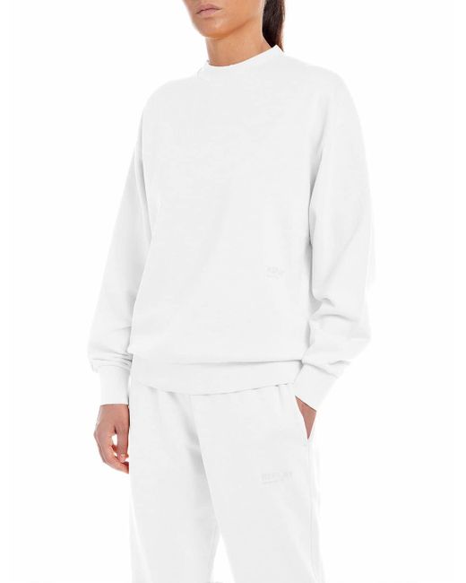 Replay White W3586m Sweatshirt