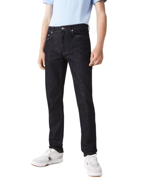 Lacoste Black S Slim Fit Jeans Blue 36w / 34l for men