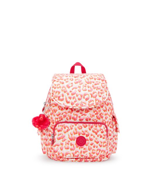 Kipling Pink Backpack City Pack S Latin Cheetah Small