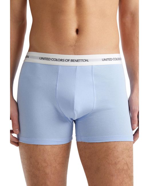 Benetton Blue 3op82x00o Boxers Underwear for men