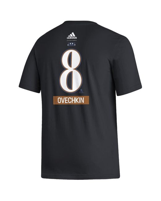 Adidas Black Washington Capitals Alexander Ovechkin Red Reverse Retro Jersey T-shirt for men