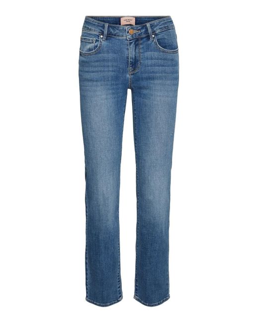 Vero Moda Blue Straight-Fit Jeans- - VmFlash Hose Stonewashed