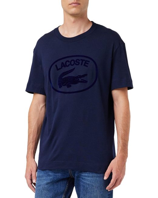 Lacoste Th0244 T-shirt in Marine (Blue) for Men | Lyst UK