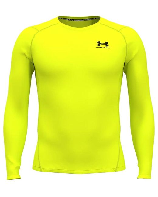 Under Armour Yellow Heatgear Compression Long-sleeve T-shirt for men