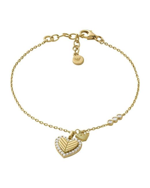 Emporio Armani Metallic Goldfarbenes Sterling Silber Armband