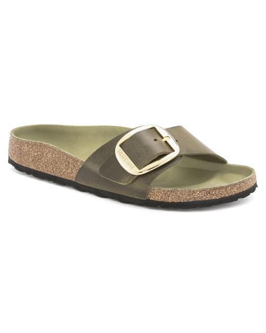 Birkenstock Green Madrid Big Buckle geöltes Leder Olive EU 38