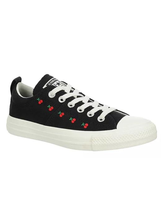 Converse Black Chuck Taylor All Star Madison Ox Low Canvas Sneaker – Schnürverschluss Stil –