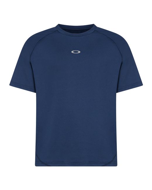 Oakley Blue Repreve Ellipse Short Sleeve Rashguard Rash Guard Shirt for men