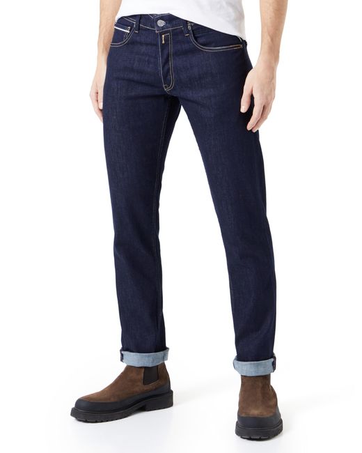 Replay Blue Jeans Grover Straight-Fit mit Stretch