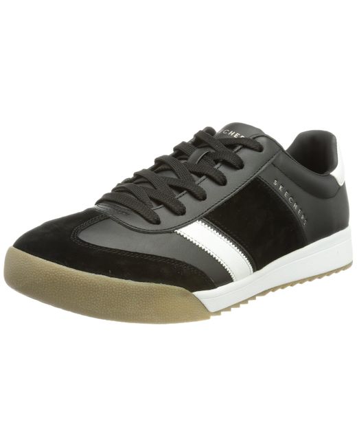 Skechers Leather Zinger-scobie 52322-bkw Trainers in Black White (Black)  for Men - Save 71% | Lyst UK