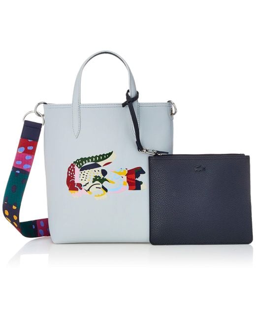 Anna Seasonal Vertical Shopping Bag Cumulus Croc Multico Lacoste en coloris Multicolor