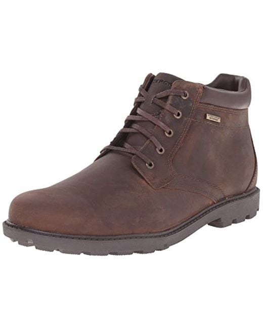 Rockport Brown Storm Surge Water Proof Plain Toe Boot Tan 8 W for men