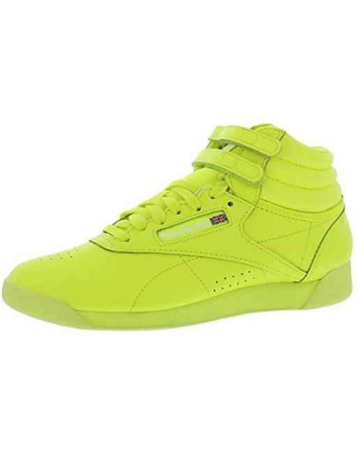 Reebok Yellow Freestyle Hi High Top Sneaker