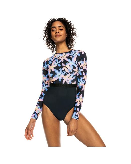 Roxy Multicolor Long Sleeve One-Piece Swimsuit for - Langärmliger Badeanzug - Frauen - S