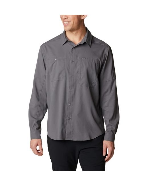 Columbia Gray Silver Ridge Utility Lite Long-sleeve Shirt for men
