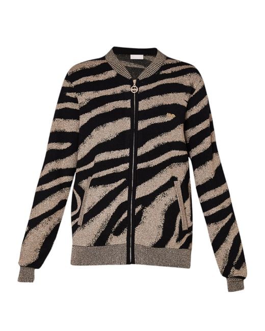 LiuJo Felpa Aperta Donna Cardigan Nero/Rosegold E25LJ05 TF4103 MS49I A4268 S di Liu Jo in Black