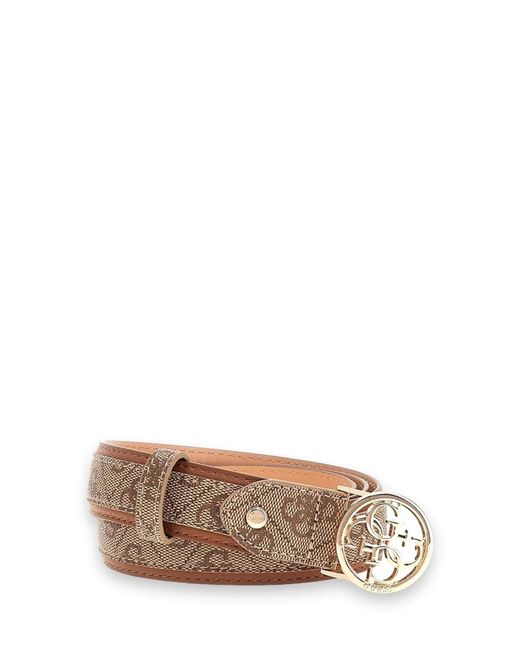 Kerima Adjustable Pant Belt H30 W95 Latte Logo - accorciabile di Guess in Brown