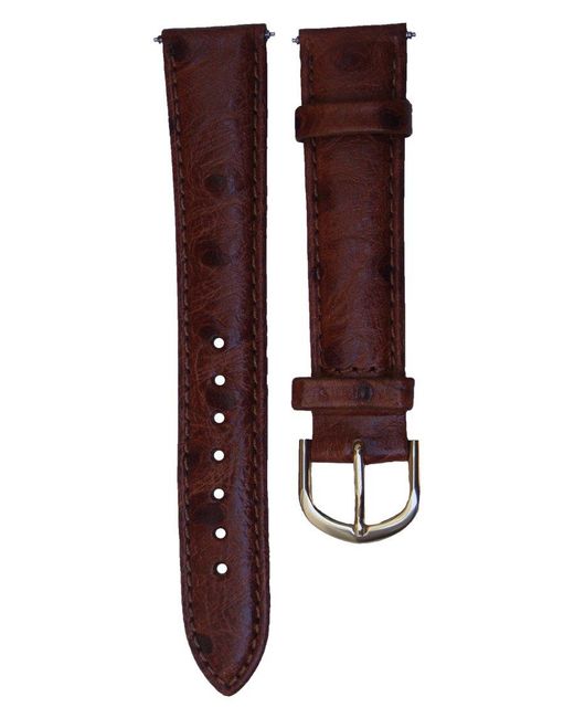 Timex Brown Armband aus genarbtem Straußenleder