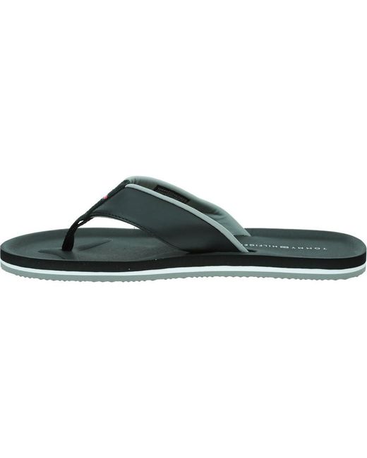 Tommy Hilfiger Black Comfort Hilfiger Beach Sandal Flip Flop for men