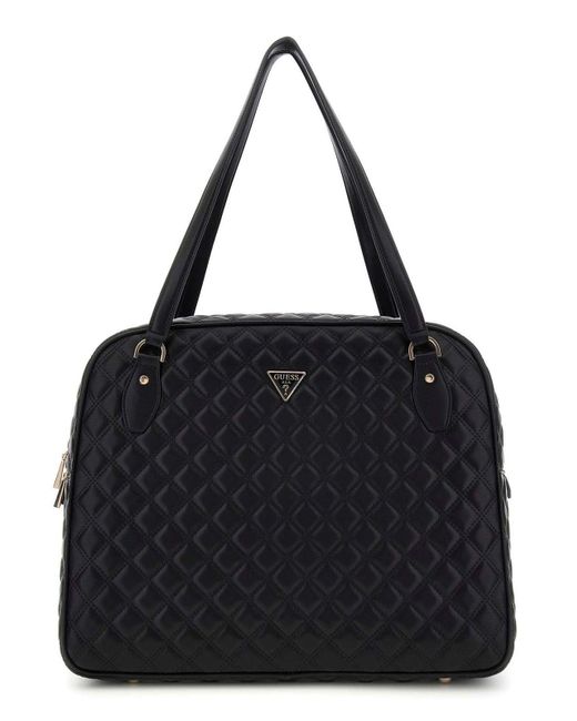 Guess Schoudertas Met Laptopvak Giully Travel Tote Black Zwart