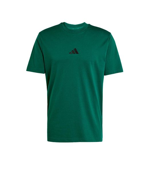 Adidas Essentials Small Logo Single Jersey Tee in het Green voor heren