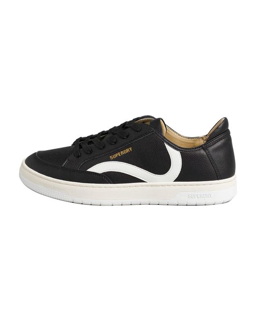 Superdry Black Vintage Vegan Basket Low Top Sneaker for men