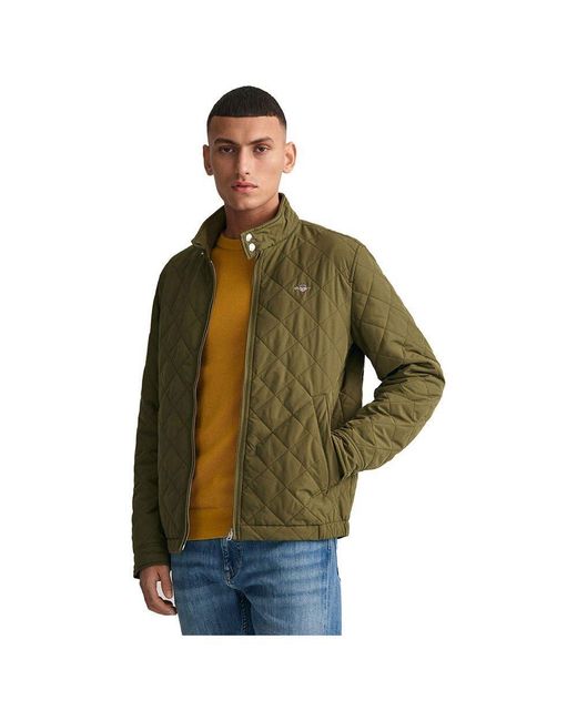 Gant Green Quilted Windcheater Jacket for men