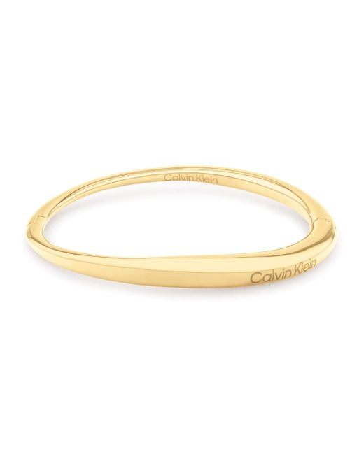 Brazalete Rígido para Mujer Colección ELONGATED DROPS en Oro Amarillo - 35000350 Calvin Klein de color Black