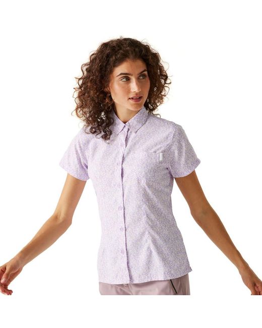 Regatta Purple S Mindano Viii Short Sleeve Shirt