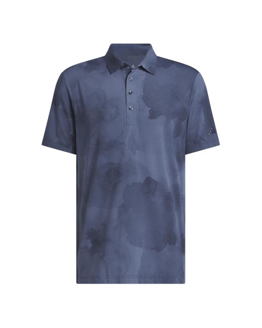adidas Ultimate365 Tour Printed Cool Feeling Polo Shirt in Blue