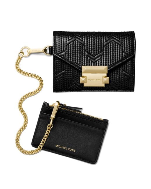 Michael michael kors whitney small leather chain wallet sale
