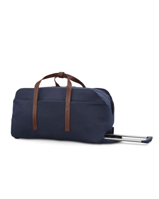 Samsonite Blue Wheeled Duffel Weekender/Overnight Luggage, Polyester