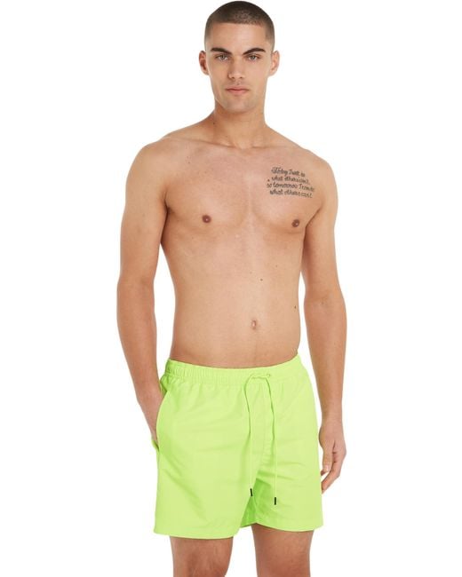 Pantaloncino da Bagno Uomo Medium Drawstring Lunghezza Media di Calvin Klein in Green da Uomo