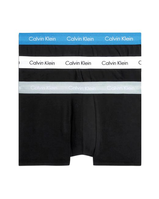 Calvin Klein Black Low Rise Trunk 3pk 0000u2664g Boxers,b-grey Heather for men
